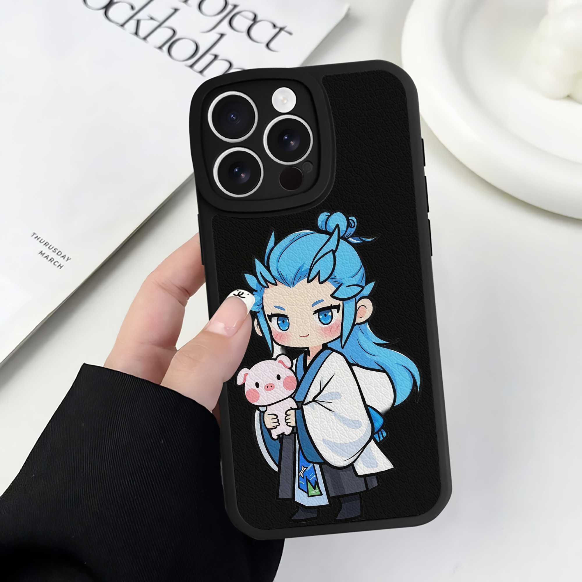 （画像用） Ne Zha 2 ナタ 魔童の大暴れ 【iPhone 16シリーズ対応】シリコンスマホケース（レザー調） 材質：シリコン